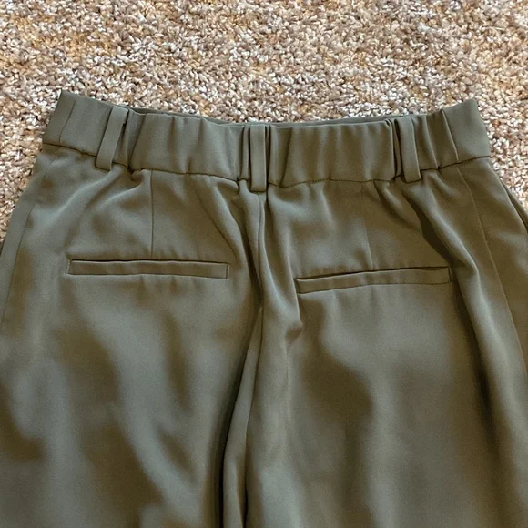 Uniqlo Green Dress Pants Straight Leg Cotton Blend, Size XS - Picture 5 of 6